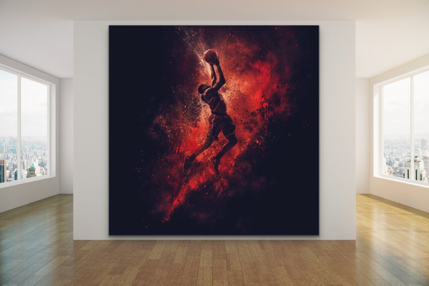 Blazing Jump Wall Art Print - Image 3