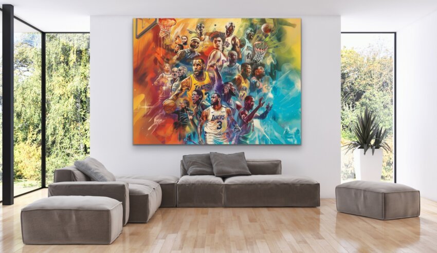 Basketball Legends Collage Wall Art Print - Image 3