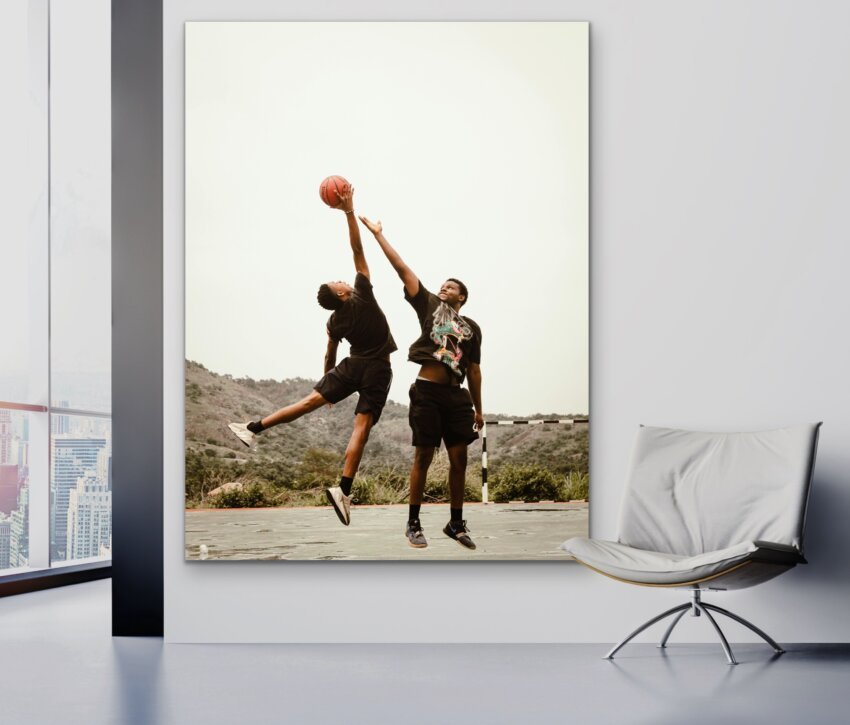 Outdoor Basketball Jump Wall Canvas - Image 2