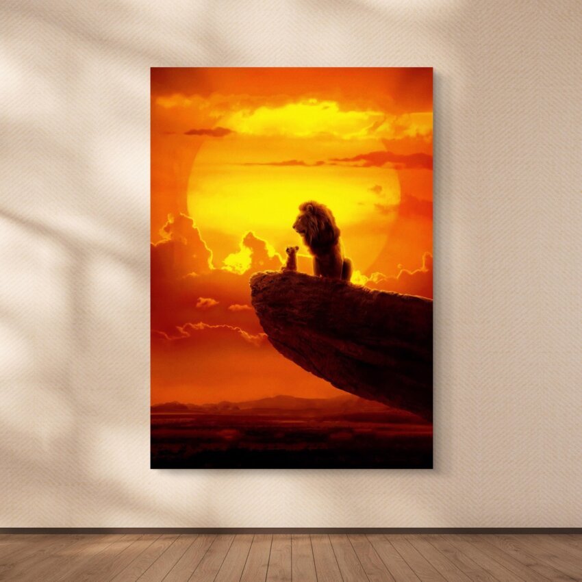 The King and Cub at Dusk Wall Art Print - Image 3
