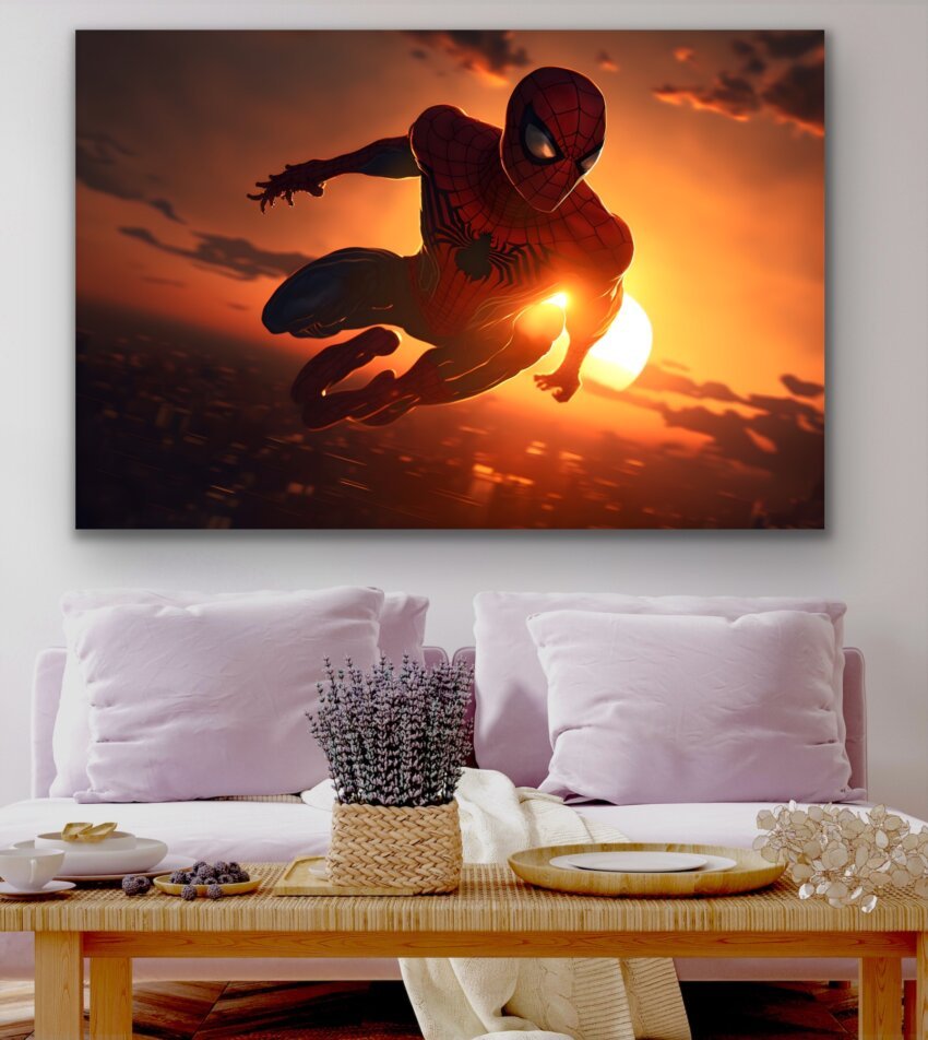 Sunset Spiderman Wallpaper Mural - Image 2