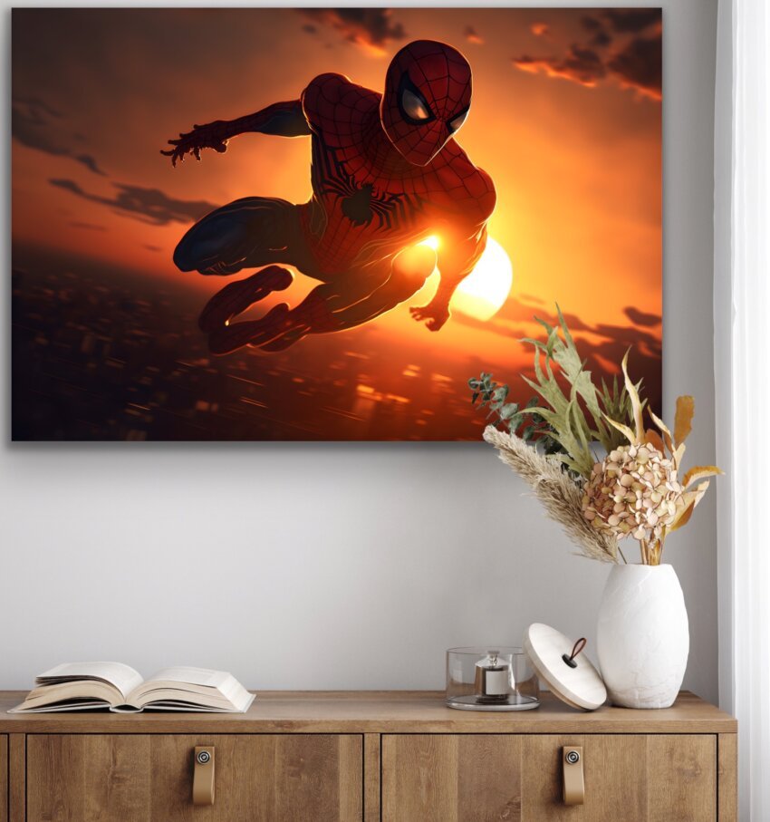 Sunset Spiderman Wallpaper Mural - Image 3