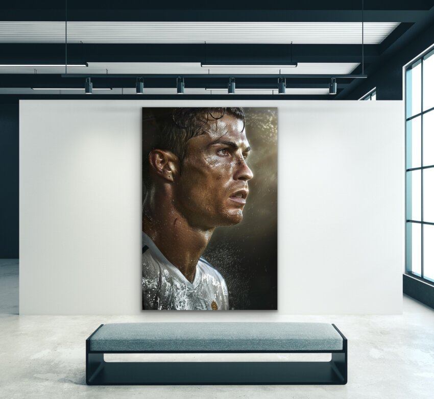 Determined Cristiano Ronaldo Wall Art Hanging - Image 3