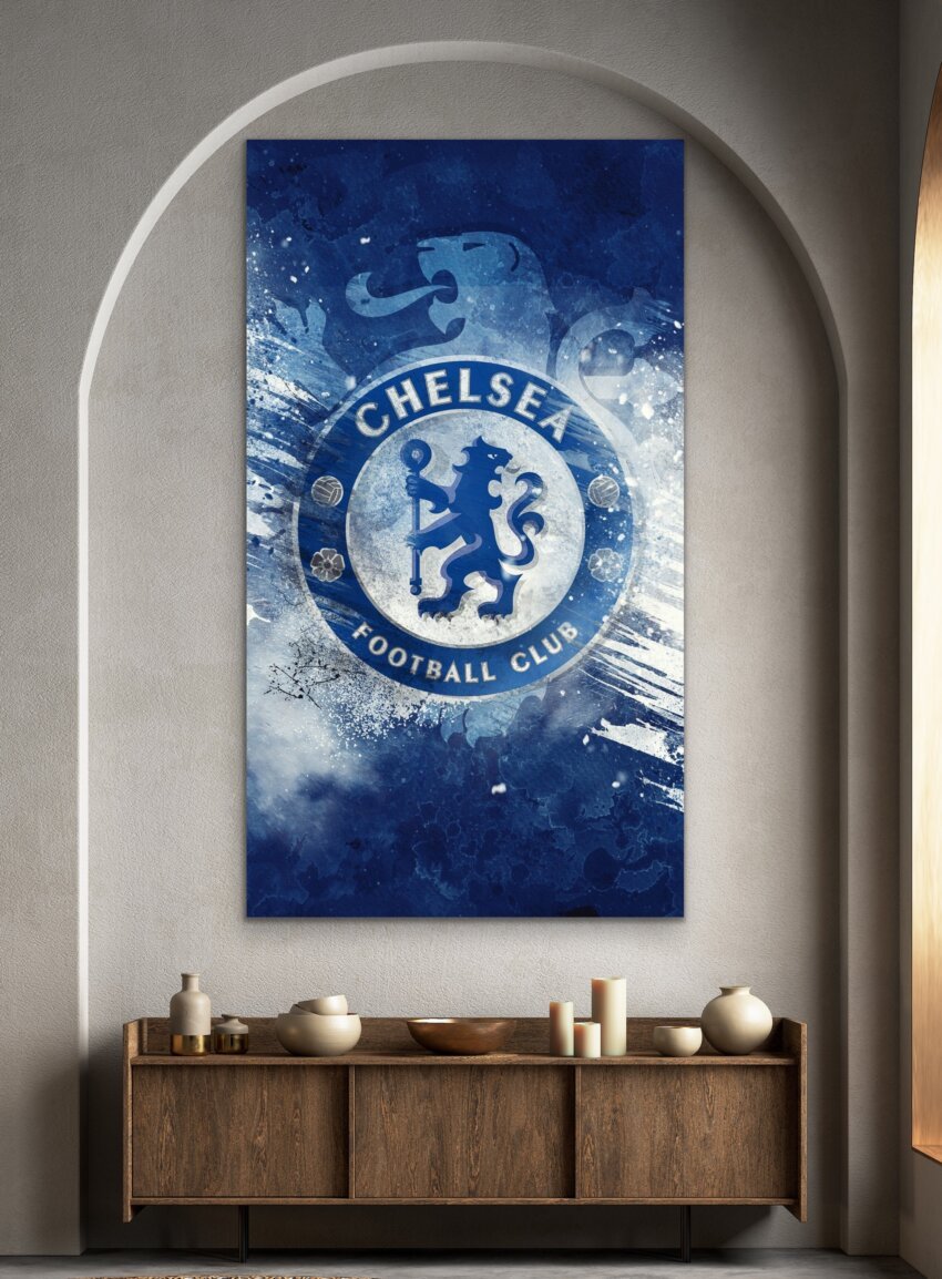 Dynamic Chelsea Blue Wall Art Print - Image 3