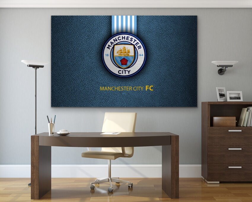 Classic Manchester City Crest Wall Poster - Image 3