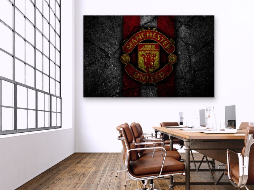 Aged Manchester United Crest Wall Art Theme - Image 2