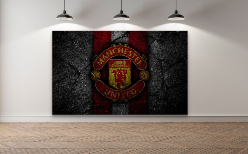 Aged Manchester United Crest Wall Art Theme - Image 3