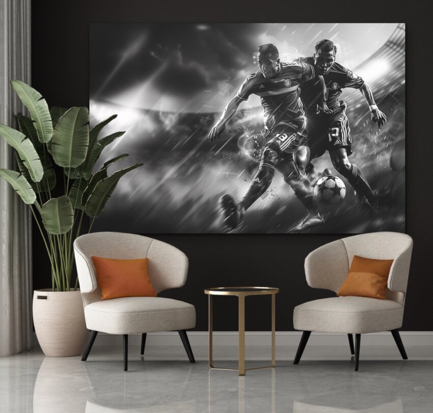 Intense Monochrome Duel Wall Mural - Image 2