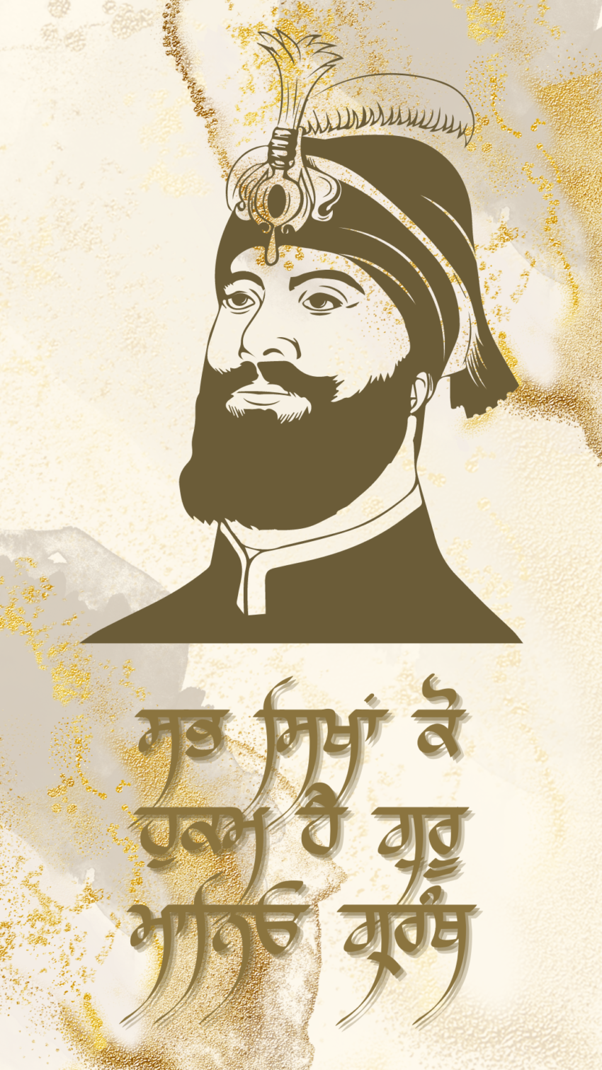 Legacy of Bravery: Honoring Guru Gobind Singh Ji Wall Mural